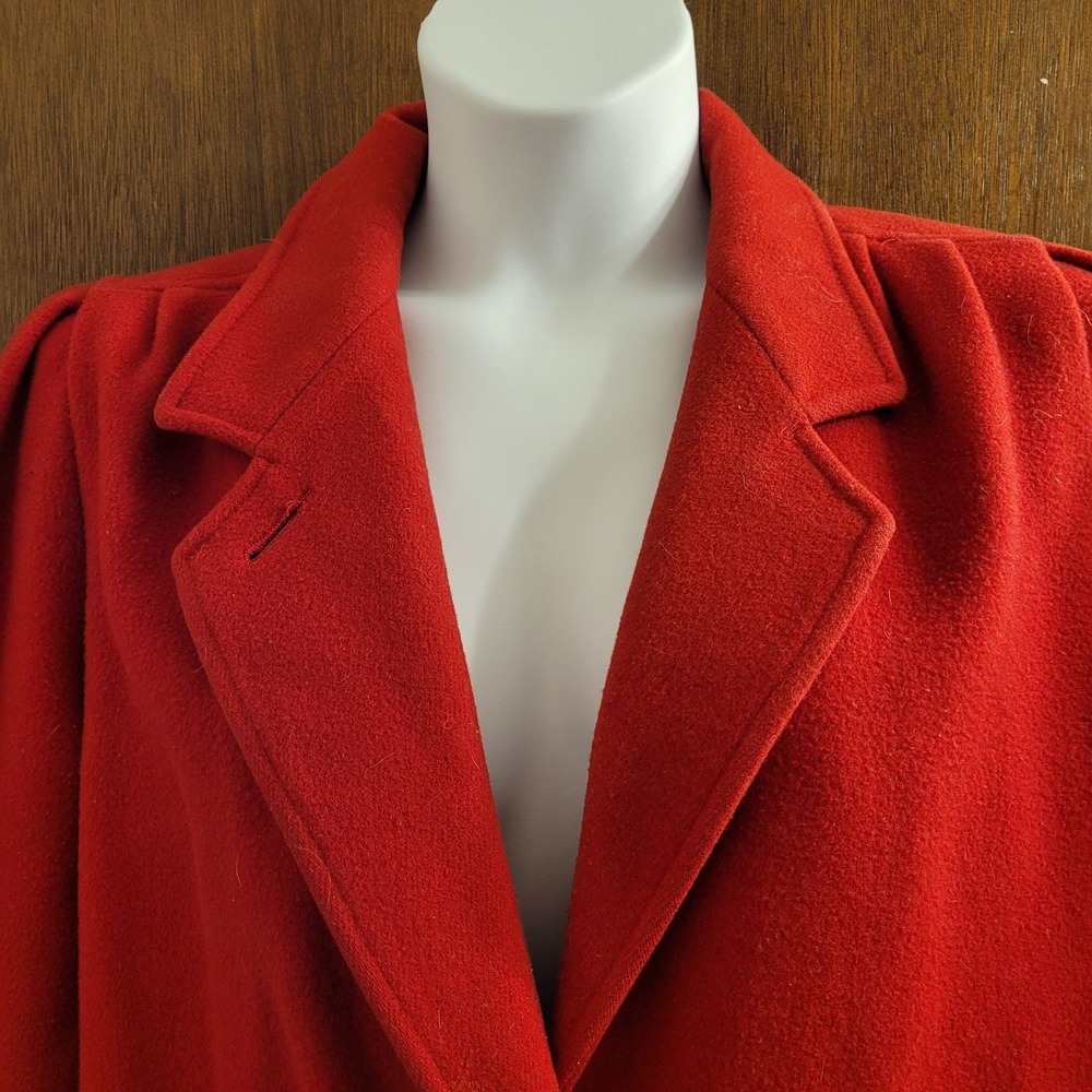 Karizma East Ltd. Vintage Wool Coat Red Lined Extra Button Womens‎ Size 10 - Picture 10 of 13